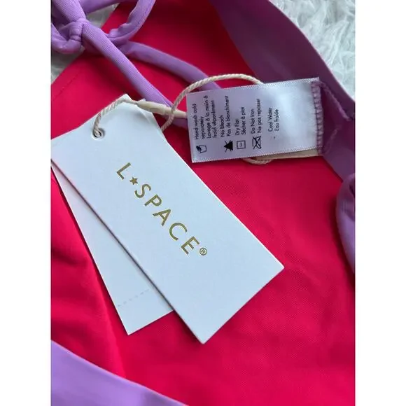🥶 LSpace Purple and Red Fused Mackena Bitsy Bikini Bottoms Size Large - Picture 11 of 12